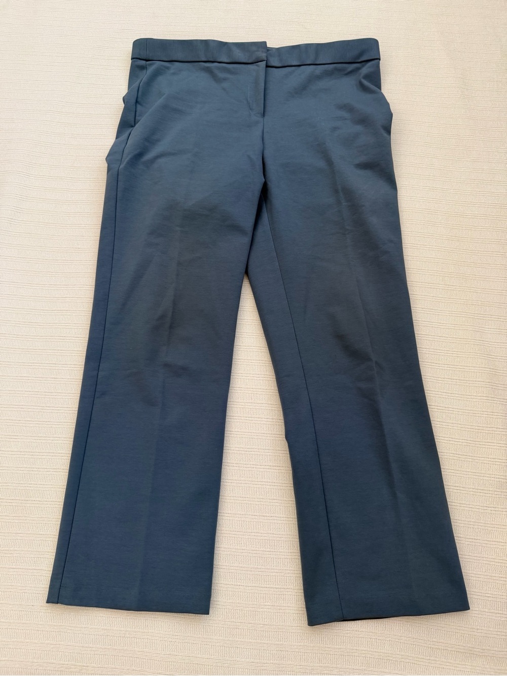 Amanda & Chelsea Straight-Leg Trousers Pants in Slate Blue Size 10 BeS1